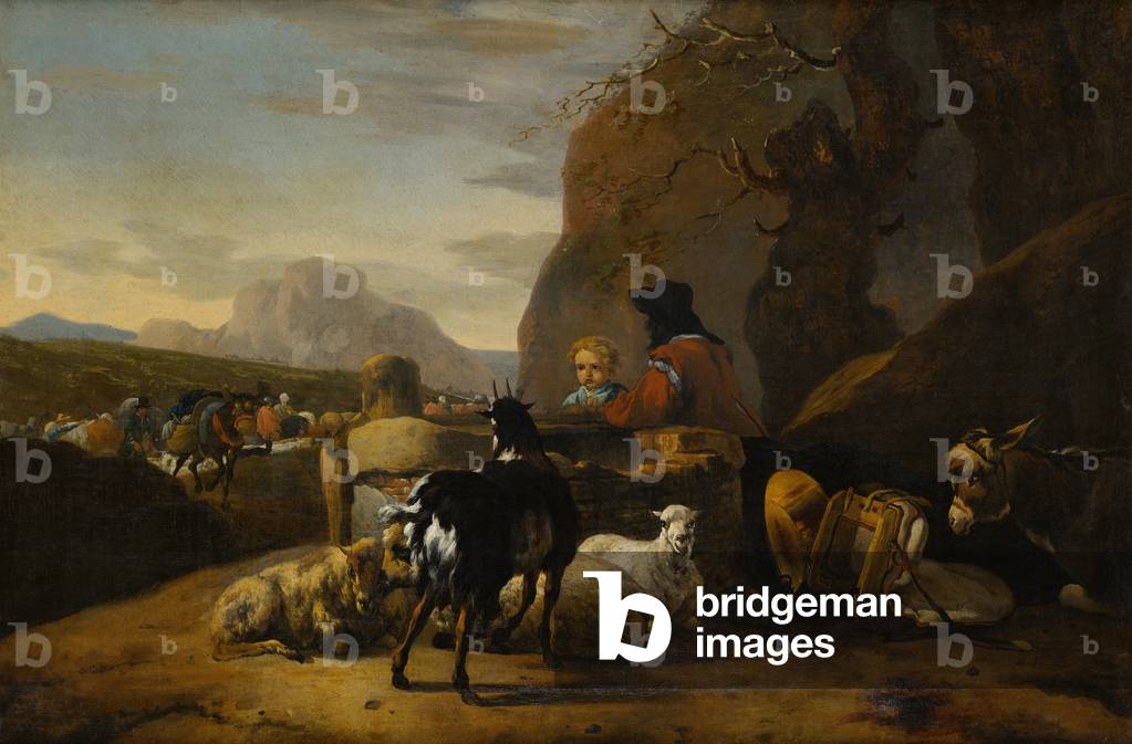 Image of Painting depicting Landscape (oil on canvas), 17th century by Jan Baptist Weenix