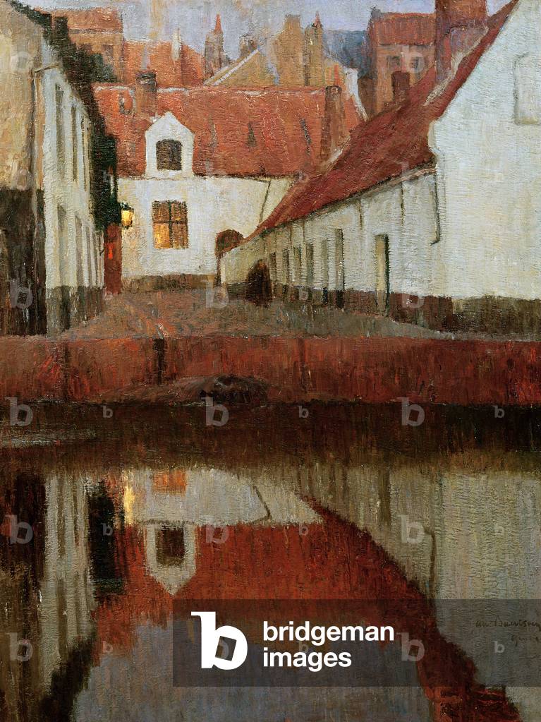 Little Town on the Edge of the Water, at Dusk, 1899 (oil on canvas)