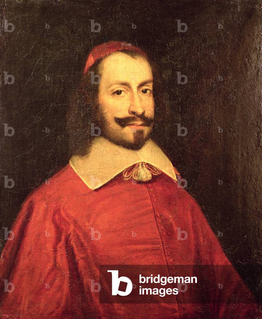 Cardinal Jules Mazarin (1602-61) copy of a 17th century portrait (oil on canvas)