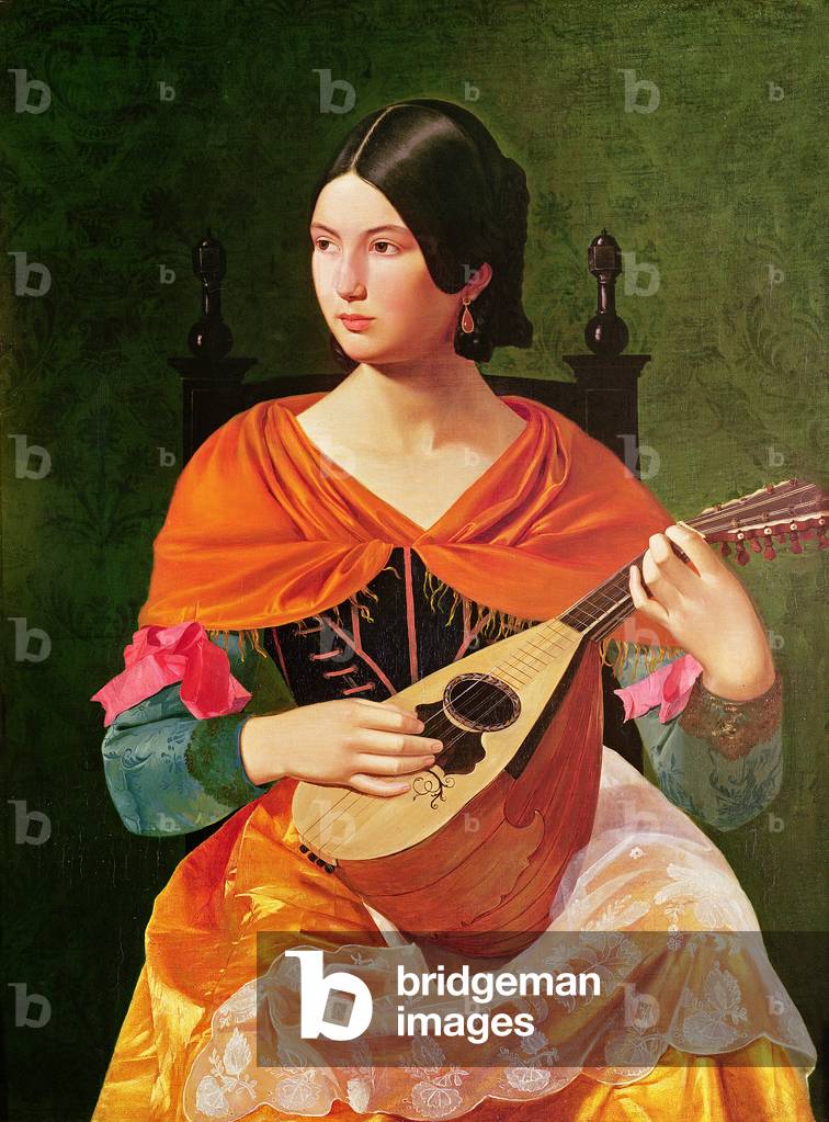 Young Woman with a Mandolin, 1845-47 (oil on canvas)