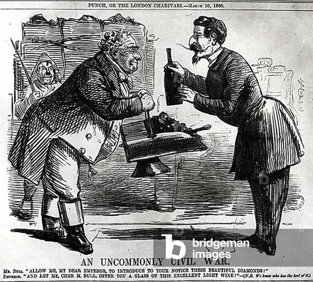 An Uncommonly Civil War', from 'Punch, or the London Charivari', March 10th, 1860 (engraving)