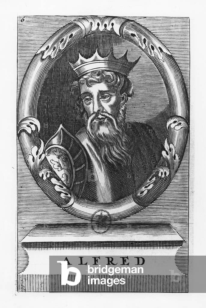Alfred the Great, 19th century (engraving)