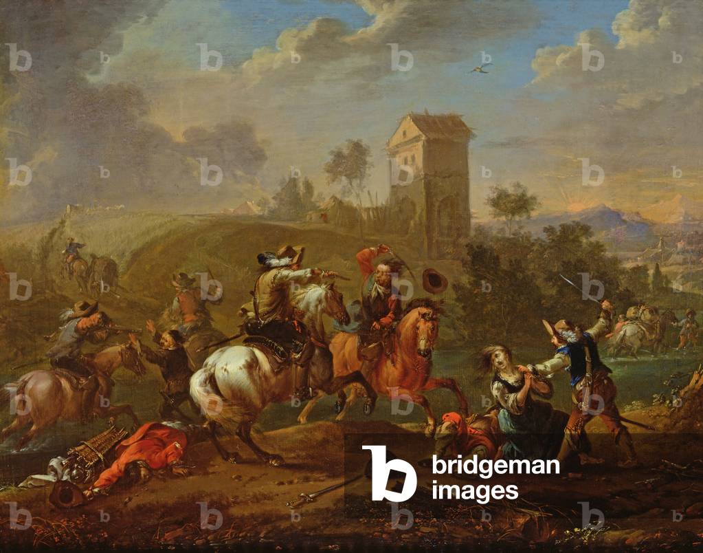 Scena di banditi, XVII secolo (olio su tela)