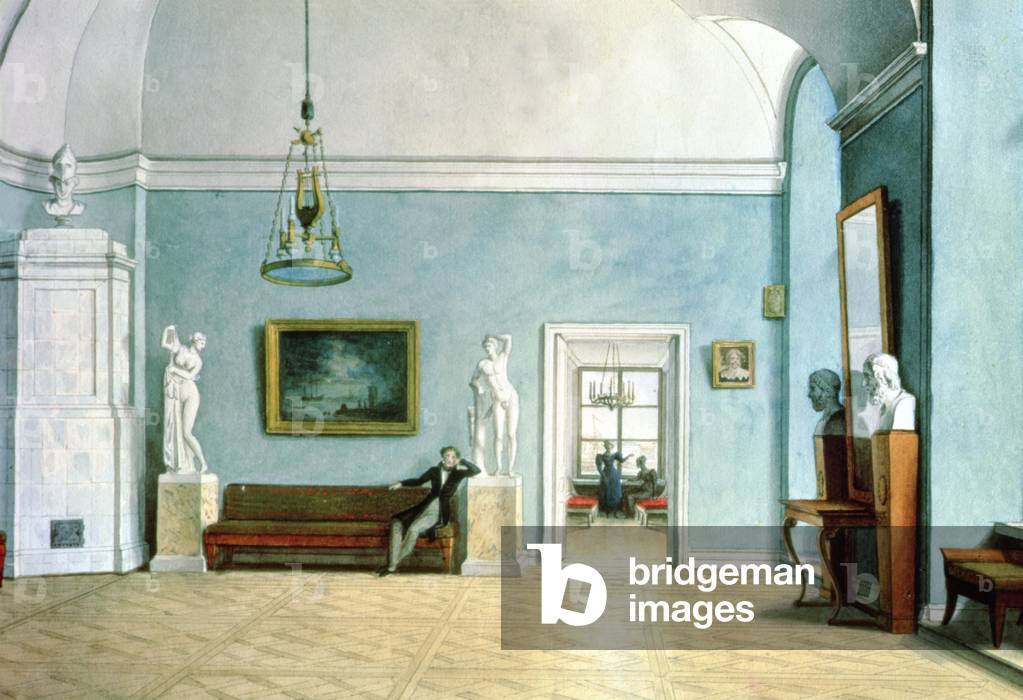 Neo-Classical Interior, c.1820 (watercolour on paper)