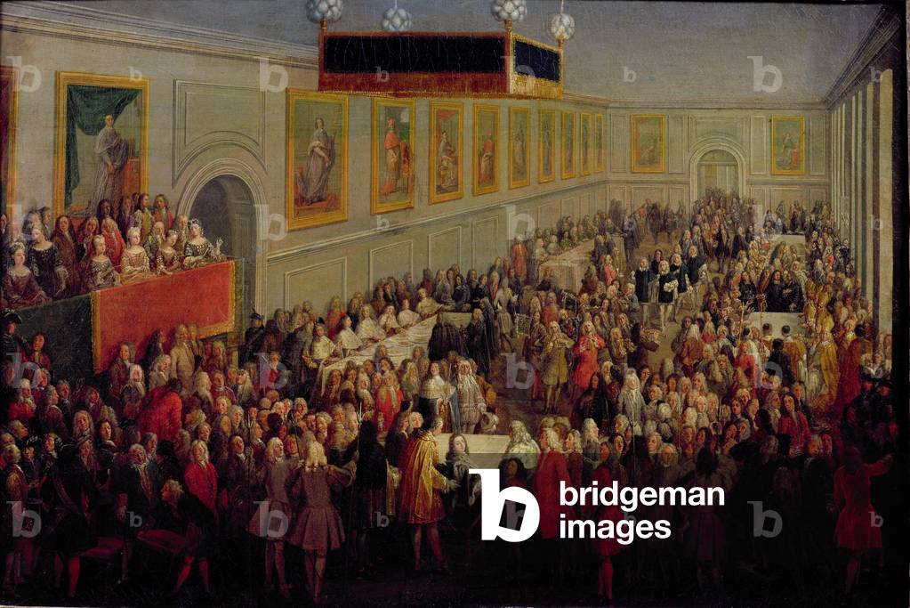 Festa data dopo l'incoronazione di Luigi XV (1710-74) al Palais Archiepiscopale a Reims, 25 Ottobre 1722, 1722