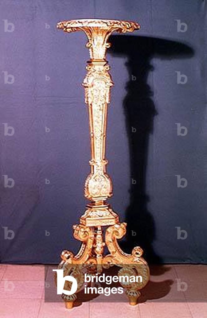 Pascal candle holder (gilded wood)
