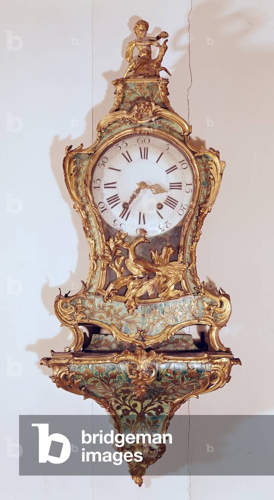 Orologio cartello stile Luigi XV (bronzo dorato)