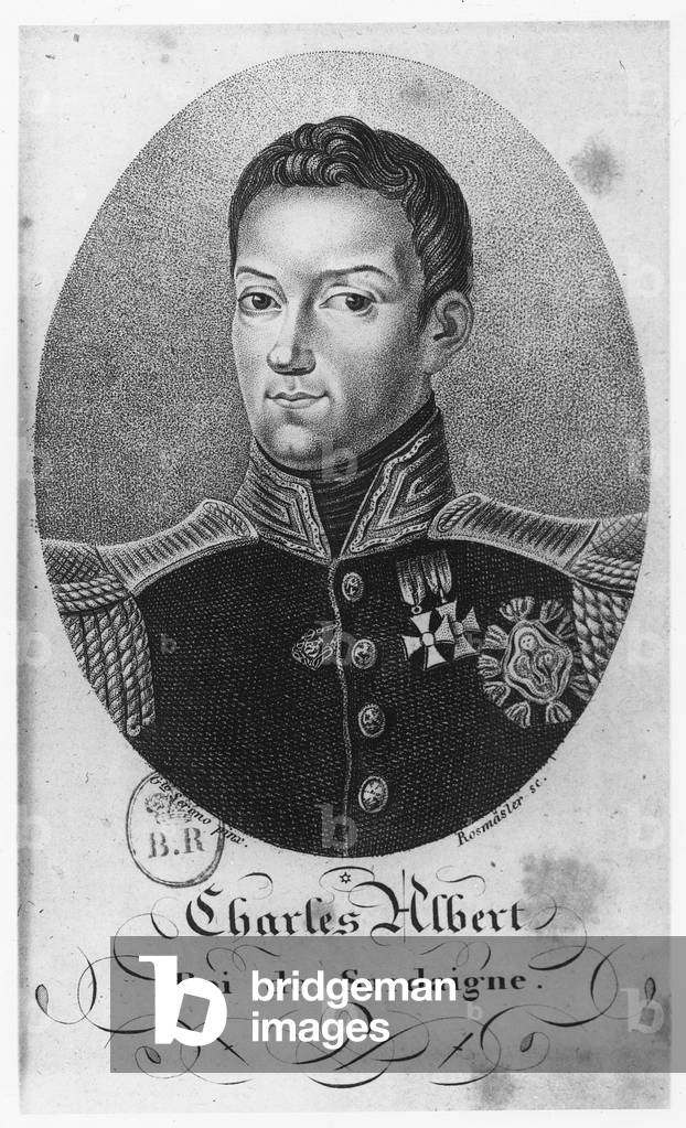 Charles Albert, King of Sardinia (engraving)