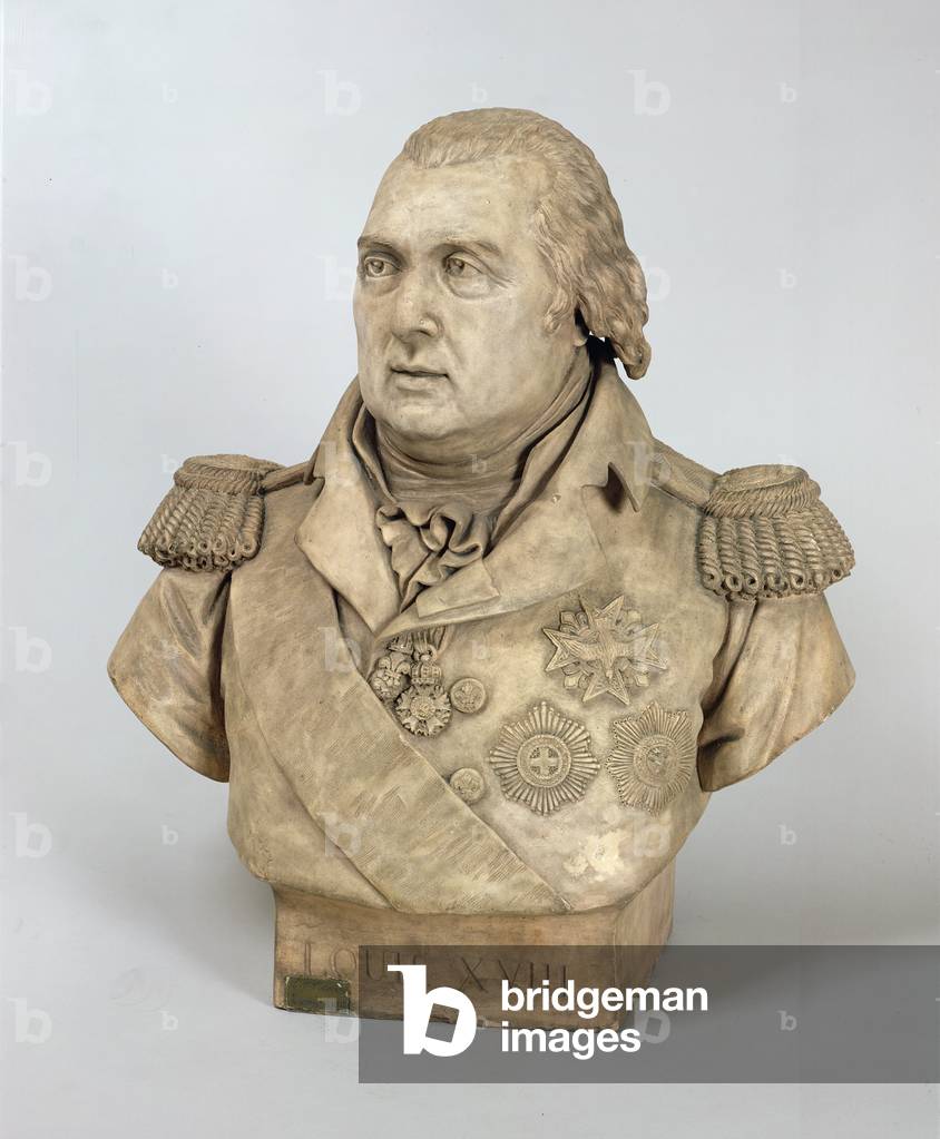 Bust of Louis XVIII (1755-1824) (stone)