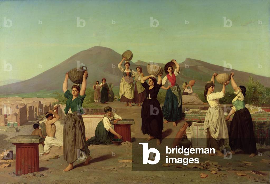 The Excavations at Pompeii, 1865 (oil on canvas)