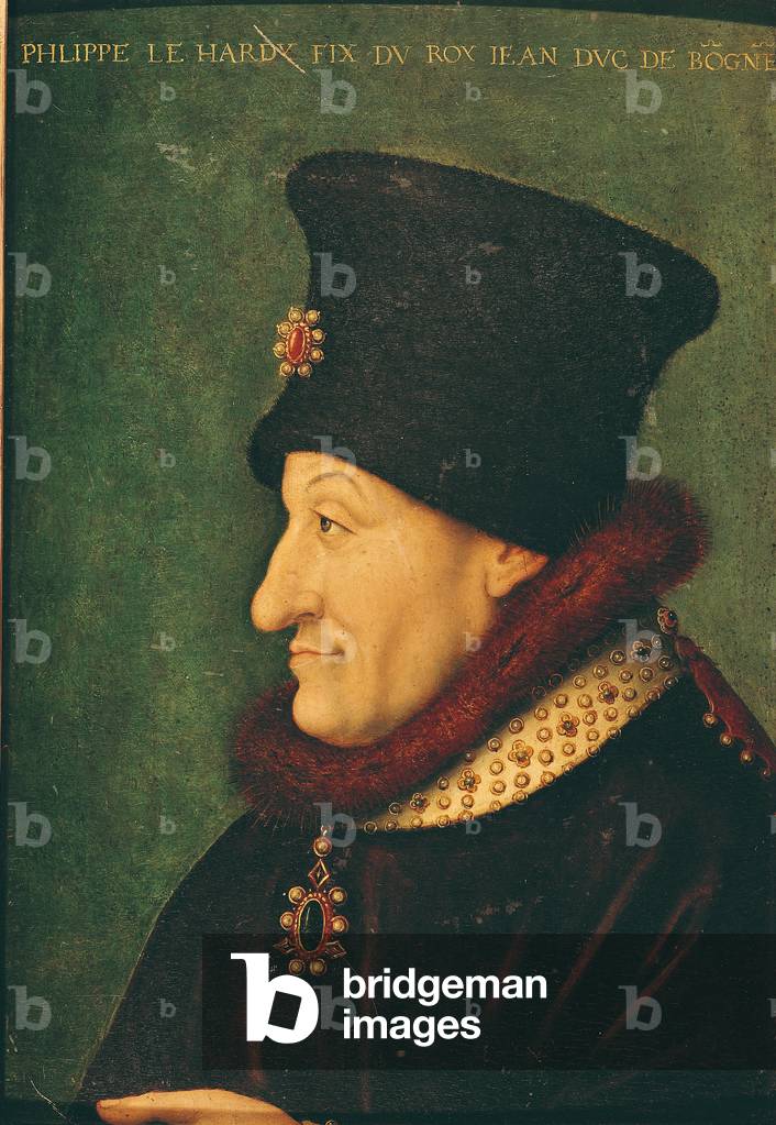 Immagine di Dipinto "Filippo di Francia (1342-1404) Duca di Borgogna (olio su tavola)", 15th Secolo di French 