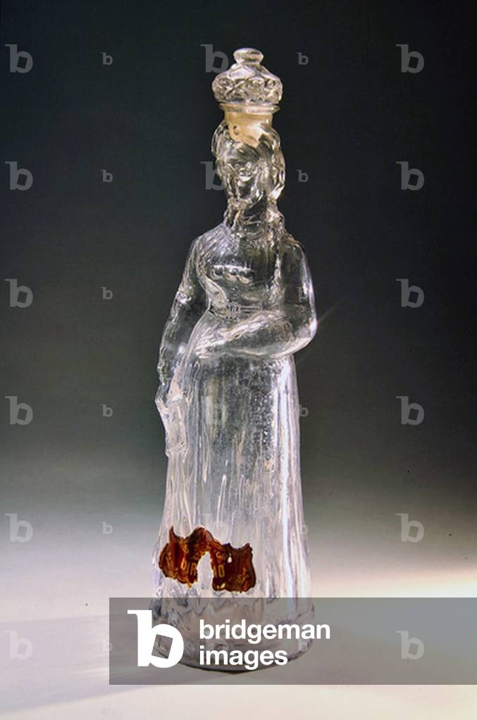 Bottle made as a personification of Alsace (glass)