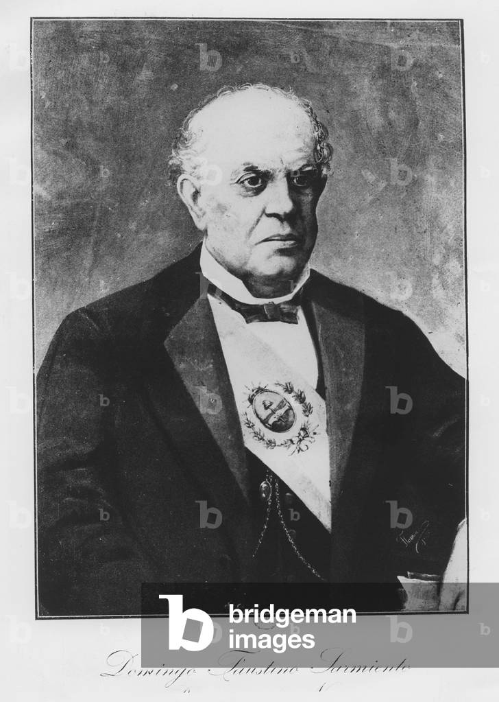 Domingo Faustino Sarmiento, 19th century (lithograph)
