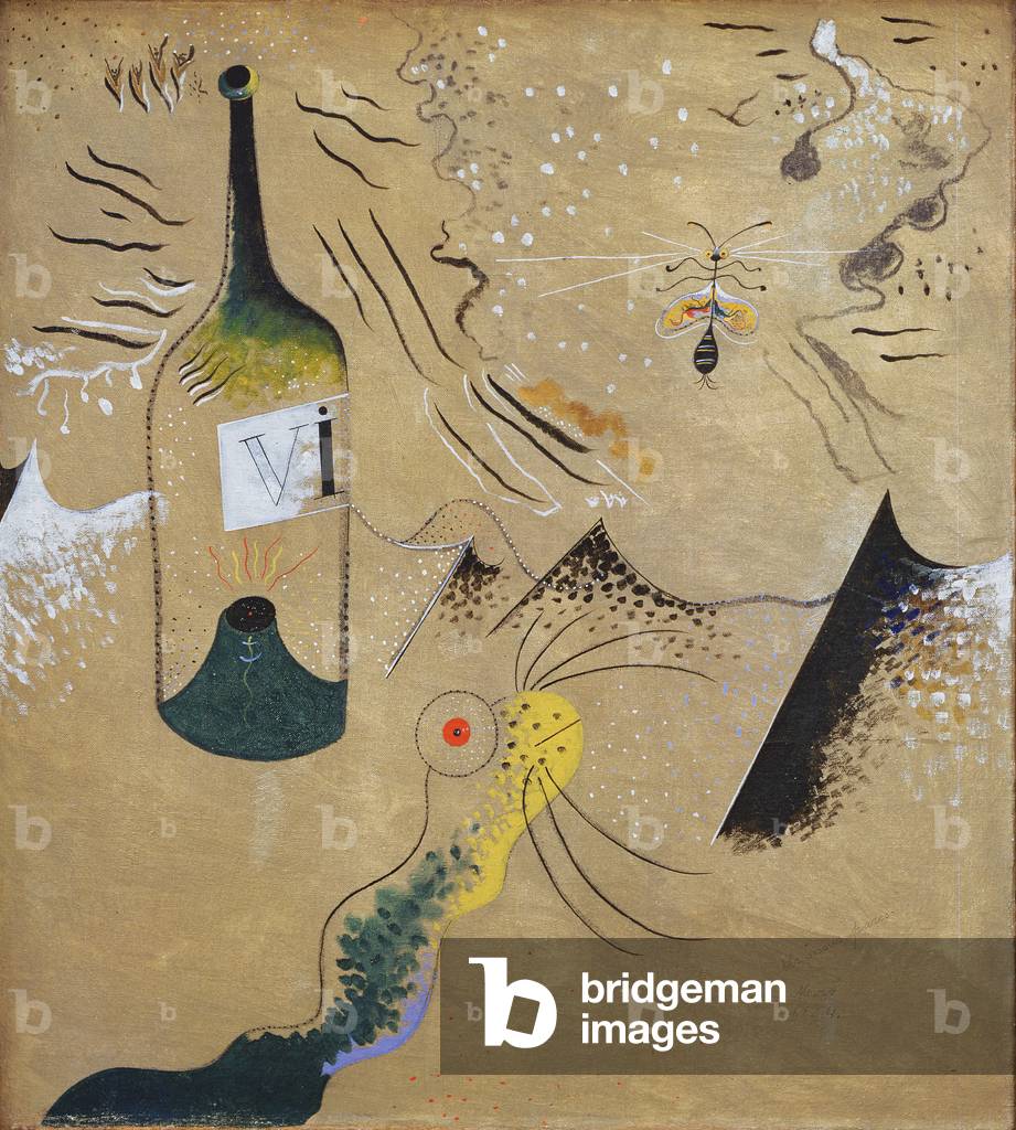 la bottiglia di vino, 1924 (olio su tela)