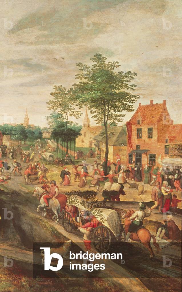 Flemish Kermesse (oil on panel) (detail of 242464)