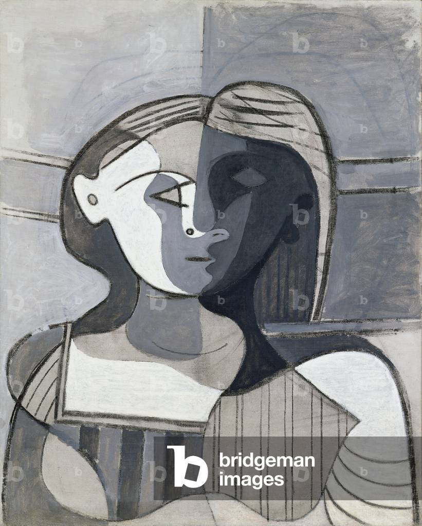 Busto di una donna, 1926 (carbone & olio su tela)