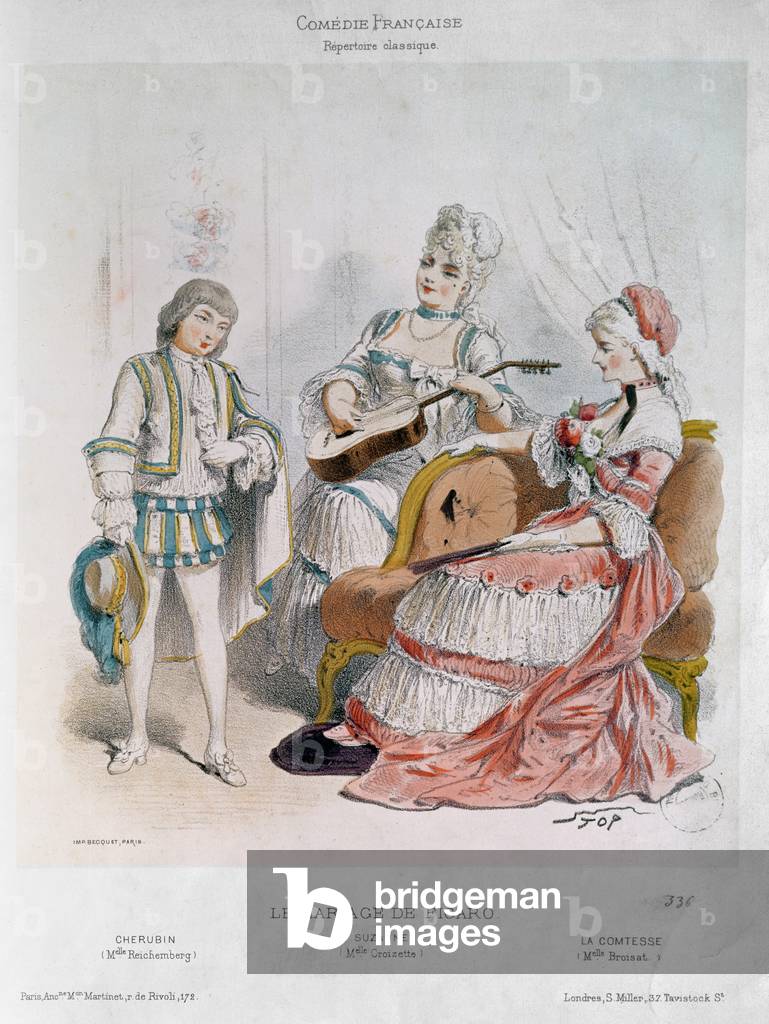 "Mademoiselle Reichemberg als Cherubin", 19. Jahrhundert von Stop