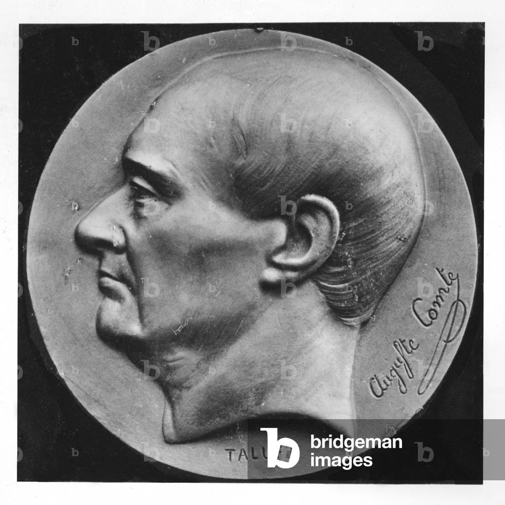 Medallion of Auguste Comte (marble)