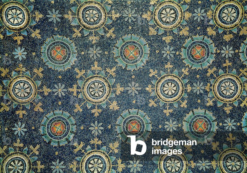 Detail of the floral decoration from the vault (mosaic)