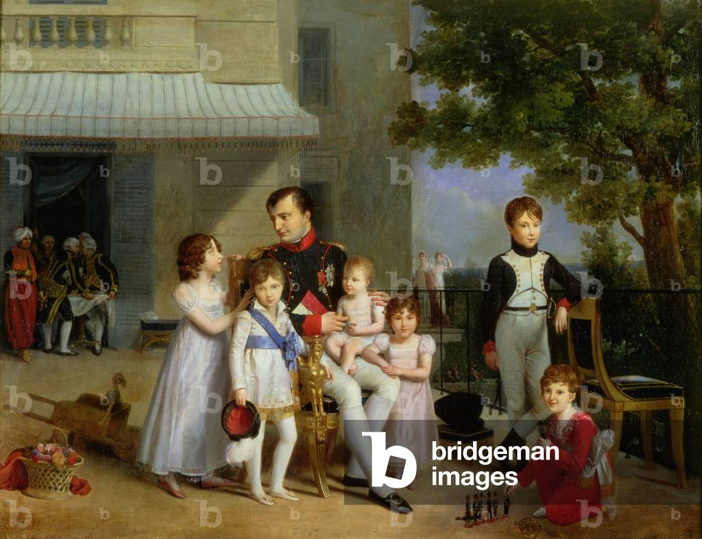 Portrait of Napoleon Bonaparte (1769-1821) with his Nephews and Nieces on the Terrace at Saint-Cloud, 1810 (oil on canvas)