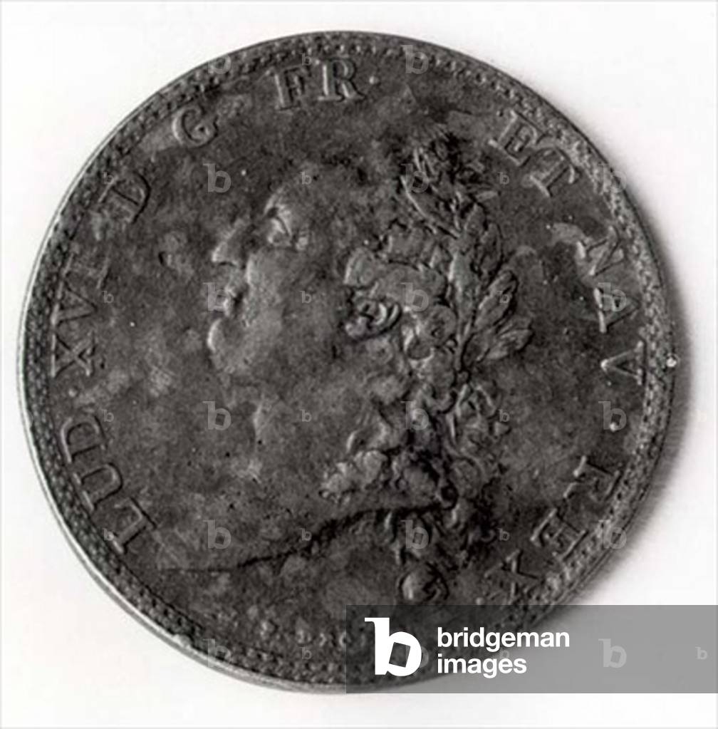 Silver crown of six pounds with the effigy of Louis XVI by Jean Pierre Droz (1746-1823)