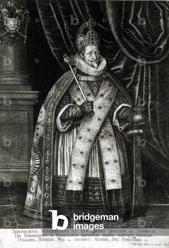 Ferdinand II (1578-1637) 1622 (engraving) (b/w photo)