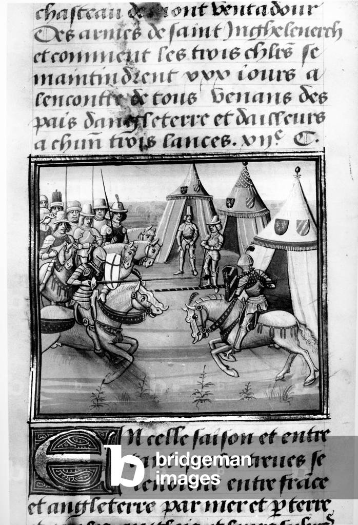 Thirty Day Tournament, from Froissart's Chronicle (vellum)
