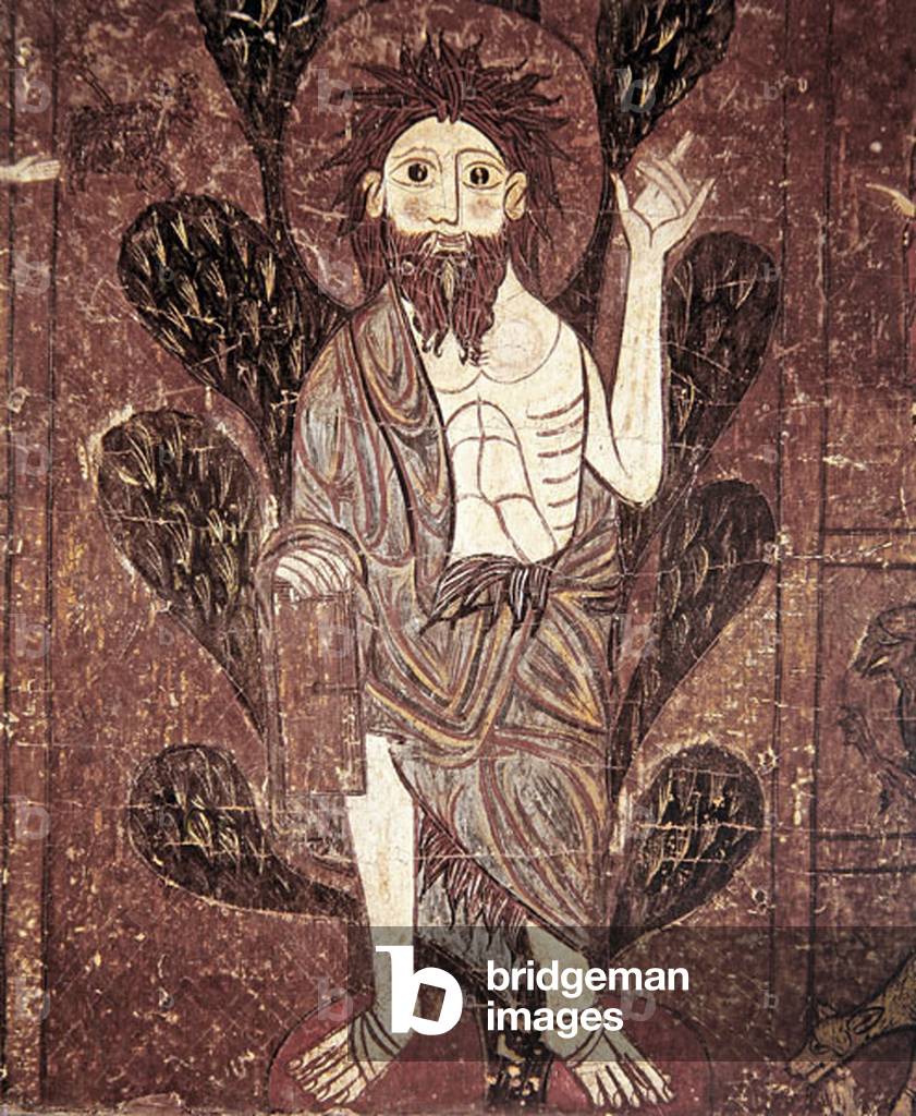 St. John the Baptist, from the Altar Frontal of Gesera, 13th century (tempera on panel) (detail of 498725)
