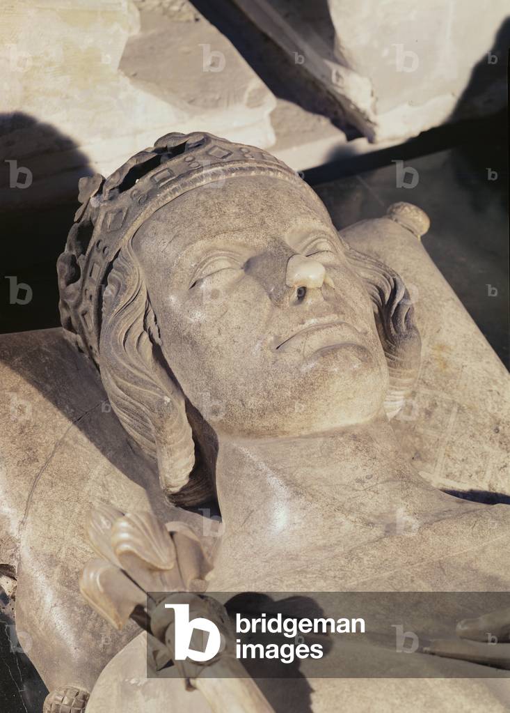 Detail of the effigy of Philip III, The Bold (marble)