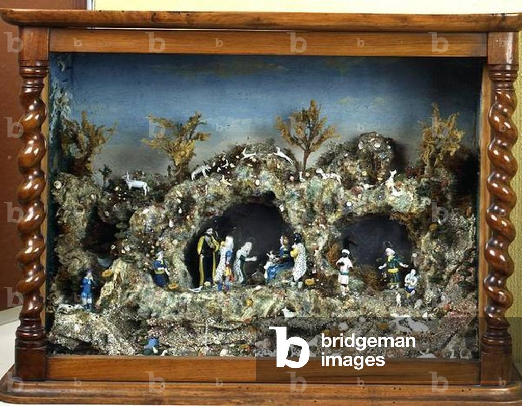 Crib, Nevers (spun glass in wooden frame)