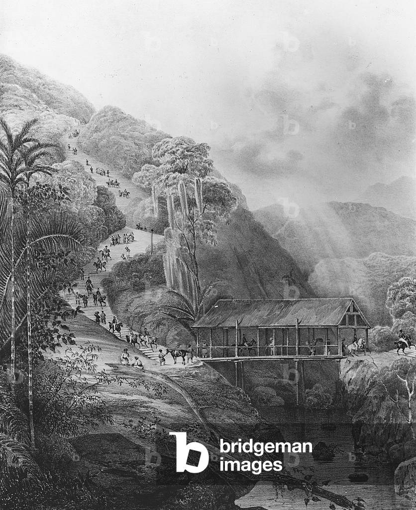 Route de Tondano, on the Celebes Islands, from 'Voyage de l'Astrolabe' commanded by Dumont d'Urville (engraving)