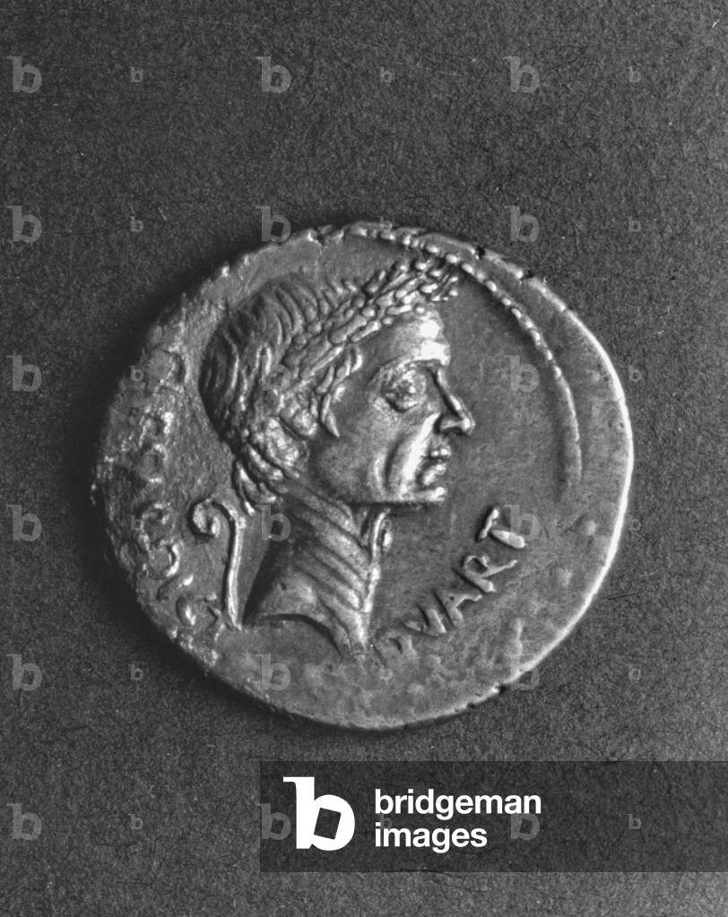 Coin with a portrait of Julius Caesar (101-44 BC) (metal)