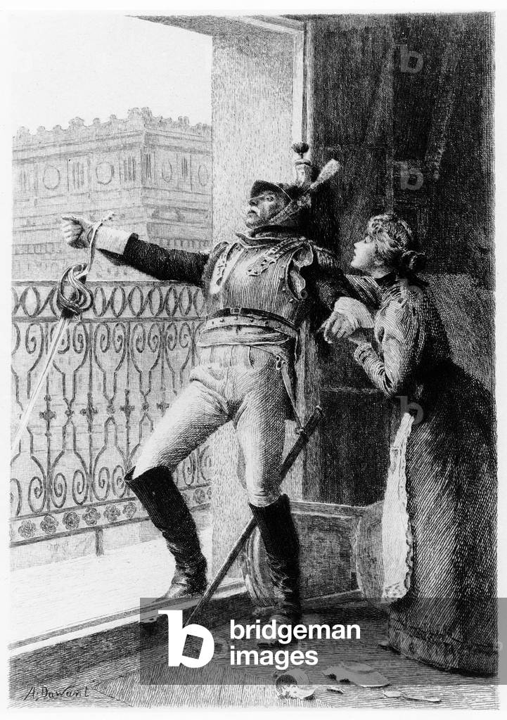 Illustration from 'The Siege of Berlin', short story from 'Contes du Lundi', by Alphonse Daudet (engraving)