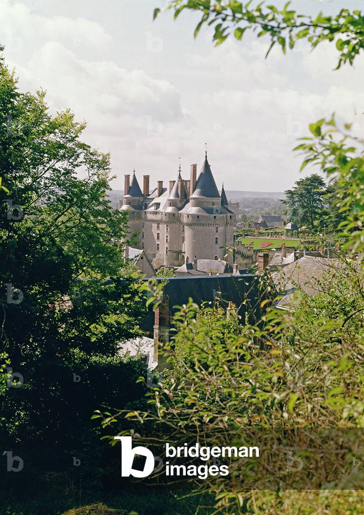 View of the restored chateau from the north west, built for Jean Bourre, minister to Louis XI of France in c.1465 (photo) (see also 87685-86)