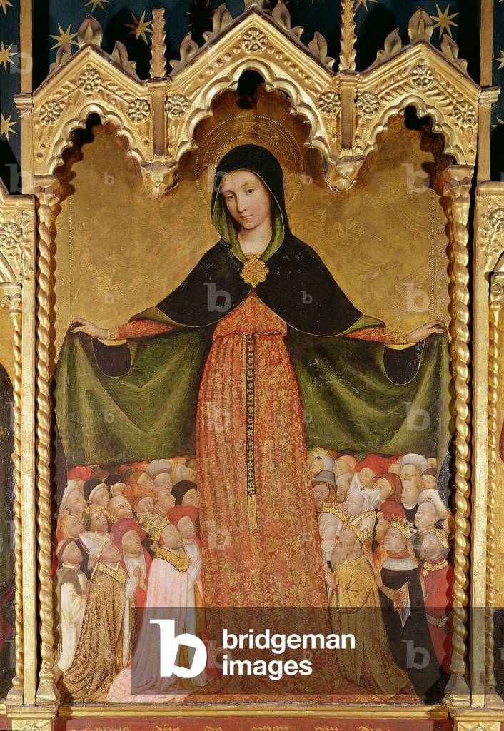 Virgin of Mercy, detail of the central panel, c.1429 (tempera on panel)