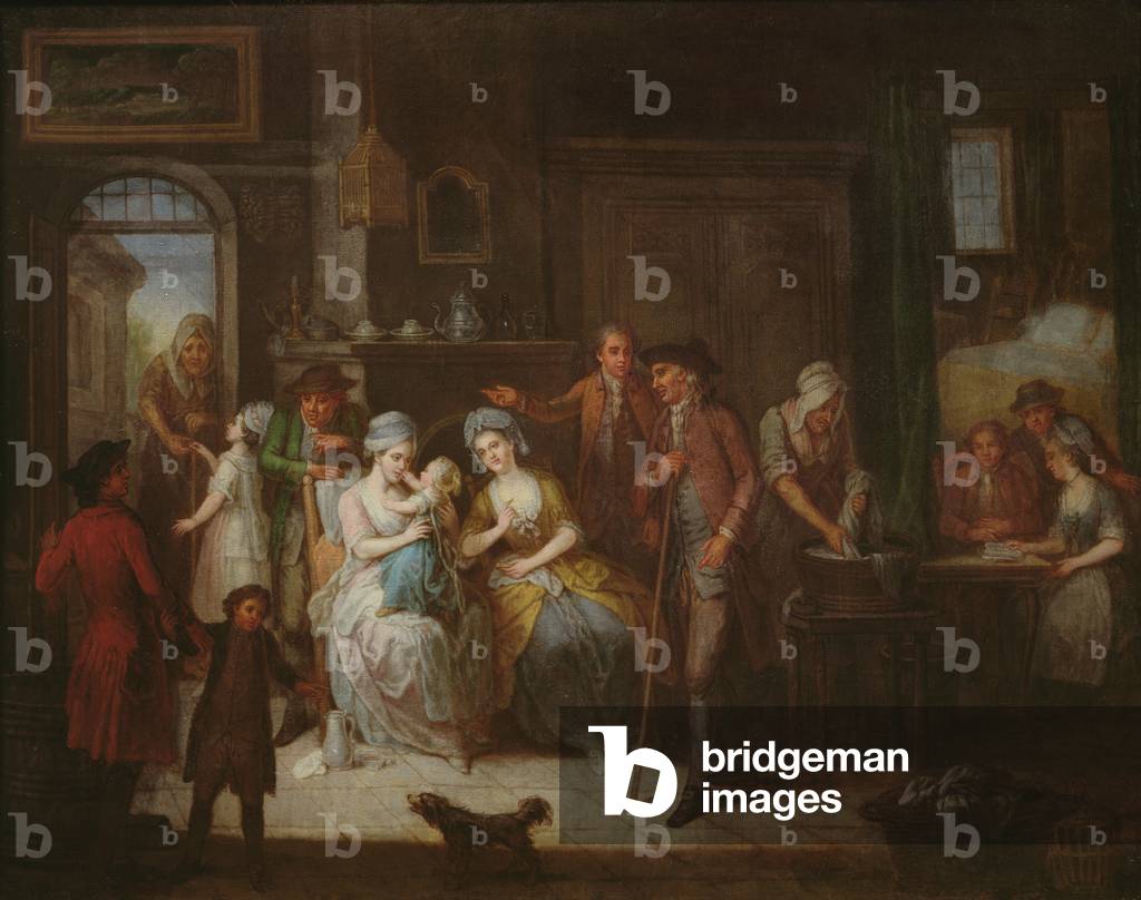 Innenraumszene, 18. Jahrhundert (Öl auf Leinwand)