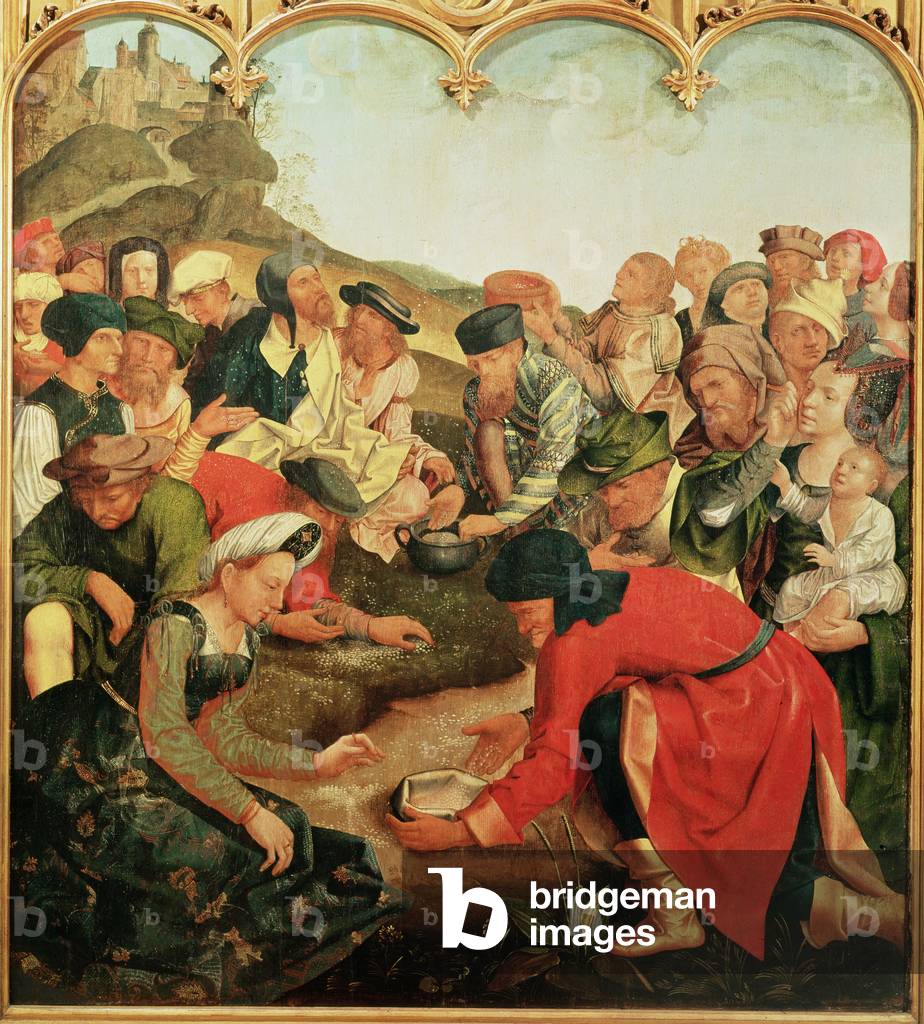 Gathering of the Manna in the Desert (oil on canvas)