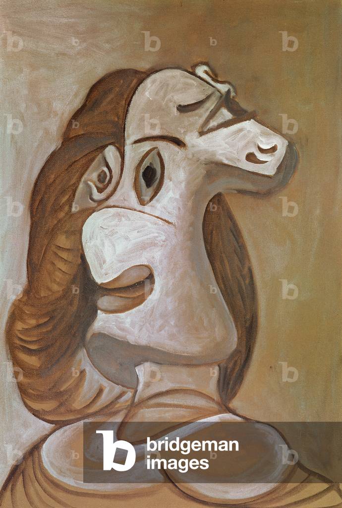 Bild von Gemälde "Kopf einer Frau (öl auf leinwand)", 20. Jahrhundert von Pablo Picasso