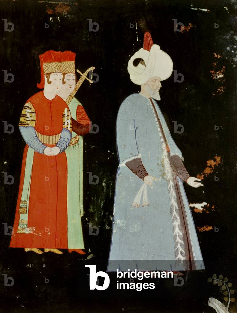 The Sultan Suleyman the Magnificent (1494-1566) with Two Dignitaries