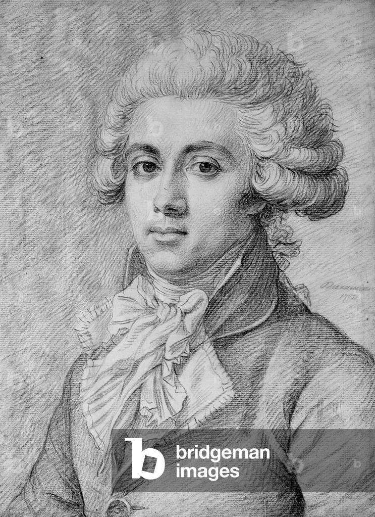 Immagine di Disegno "Pierre-Victurnien Vergniaud (1753-93) 1792 (matita su carta)", 1792 di Louis Jean Jacques