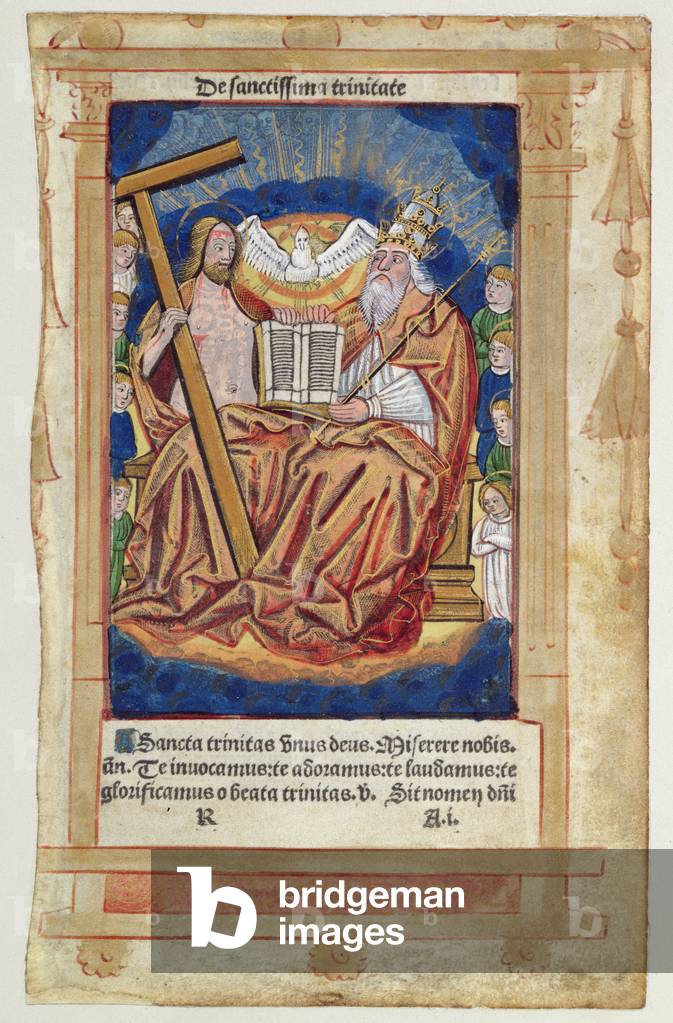 CL 22719A The Trinity, from 'Feuillets de Psaumes' (vellum)