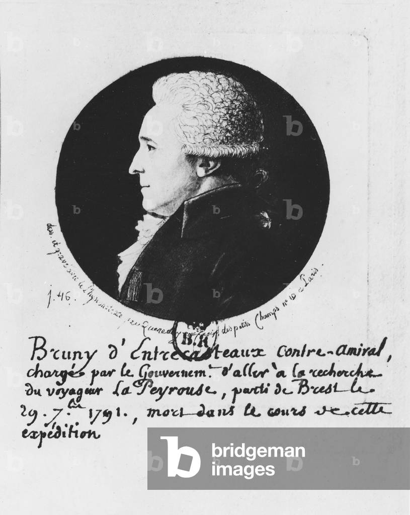 Antoine Raymond Joseph de Bruni d'Entrecasteaux (lithograph)