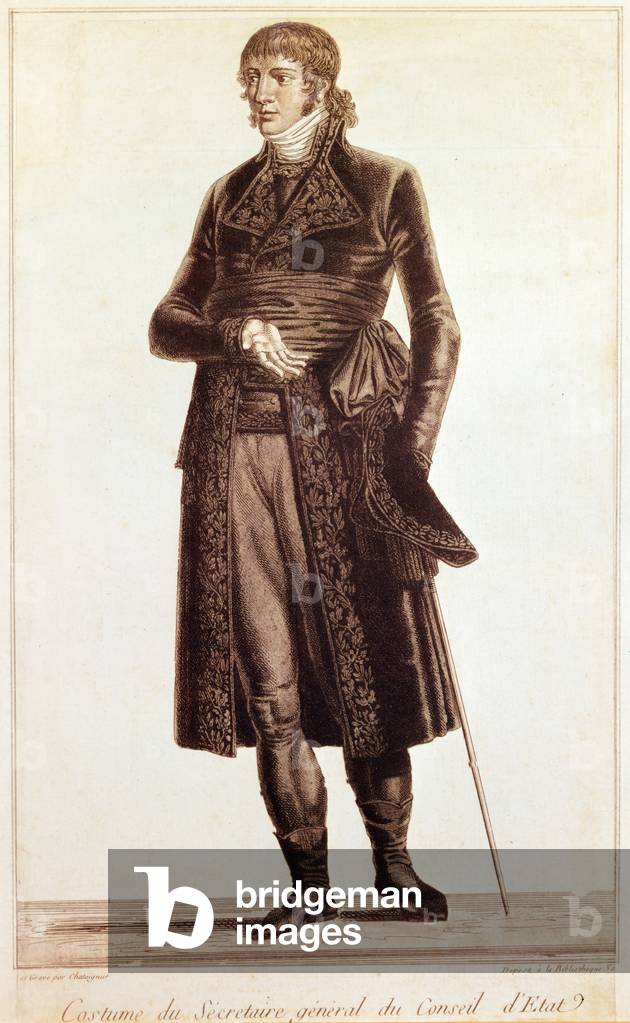 Costume of the Secretary General of the Council of State, c.1804-10 (engraving)