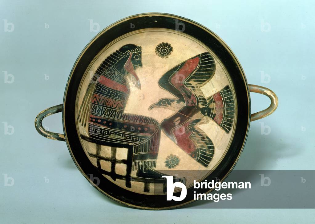 Laconian cup depicting Zeus and the eagle, c.550 BC (ceramic)