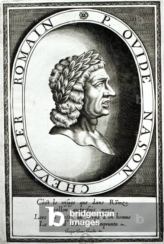 Ritratto di Ovidio (Publio Ividio Naso) (43BC-17AD) (incisione)