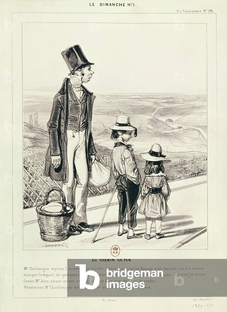 'Au Chemin de Fer', no. 29, 'La Caricature' (engraving)