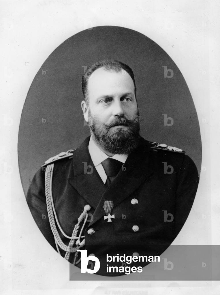 Portrait of Alexis Alexandrovitch Romanov, Grand Duke of Russia (b/w photo)