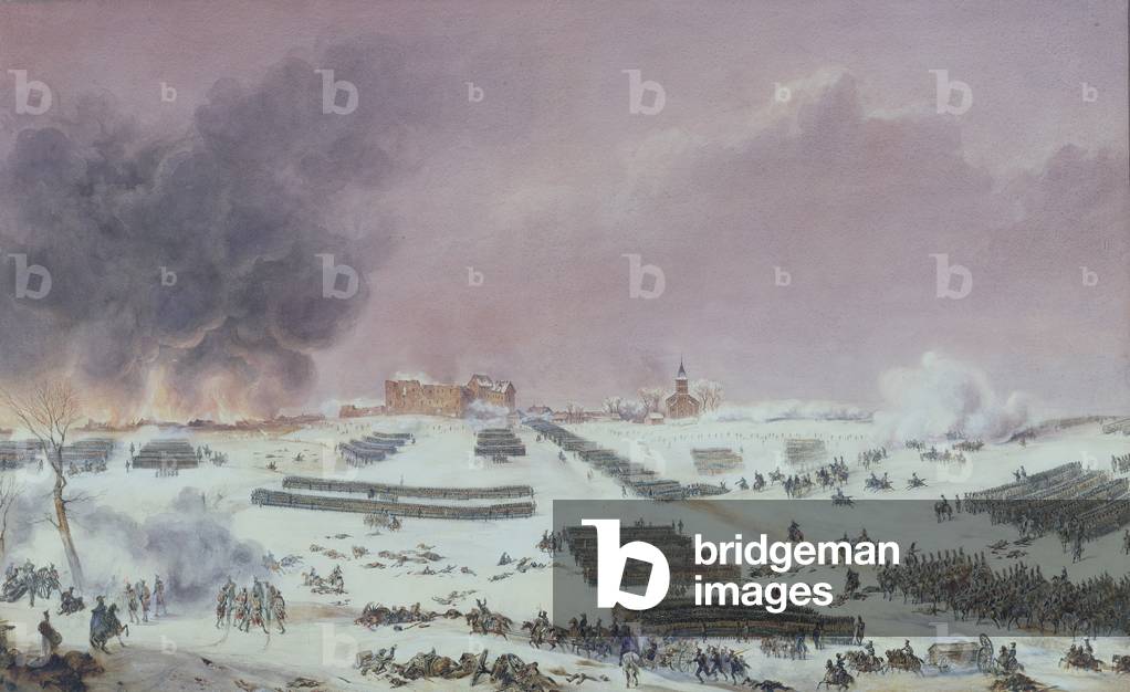 Battle of Eylau, 1807 (coloured aquatint)
