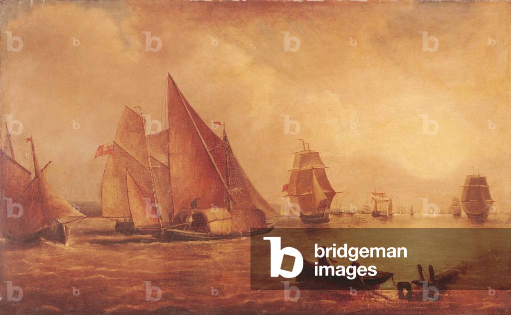 Estuary of the Thames and the Medway (oil on canvas)