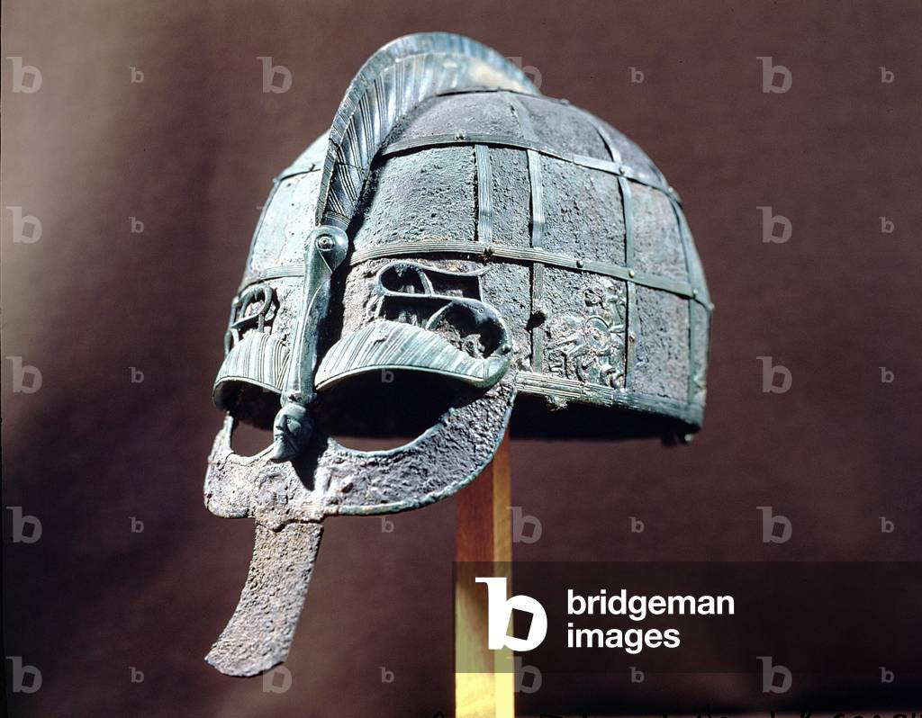 Helmet, from the Vendel Treasure, Uppland, c.600 AD (metal)